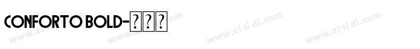Conforto Bold字体转换